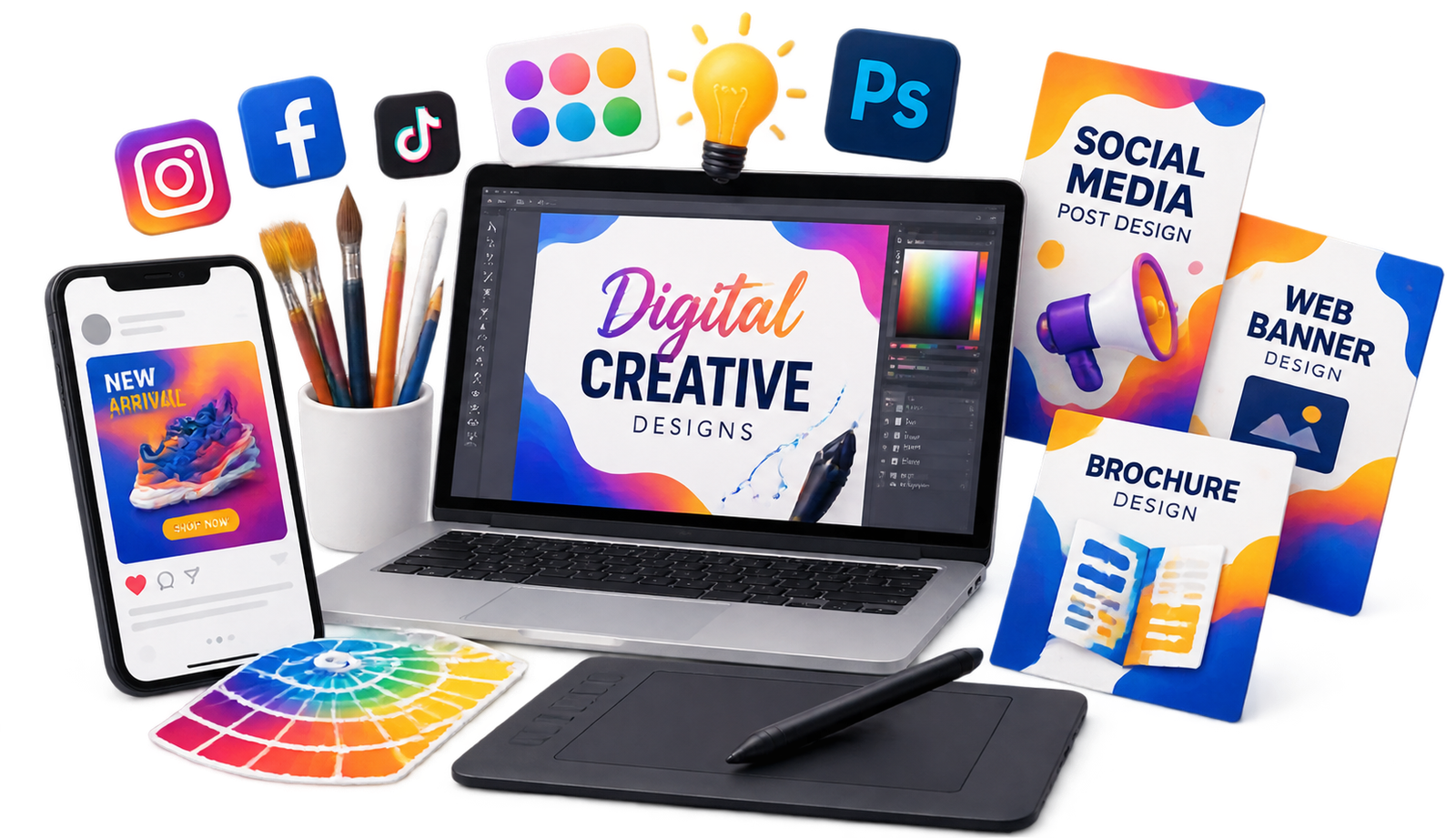 Social media and advertising creative design