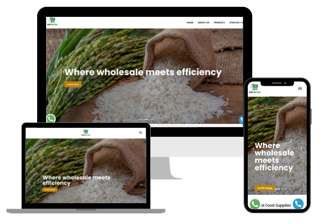 India Mini Mart desktop and tablet